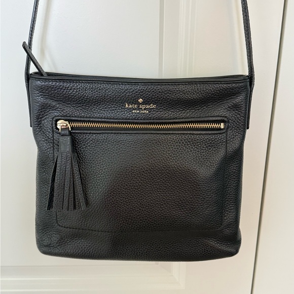 Kate Spade Chester Street Dessi Crossbody Bag- Black Pebbled Leather - Picture 8 of 10